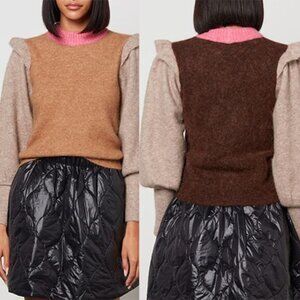 NWT Baum Und Pferdgarten Camryn Colorblock Alpaca-Blend Sweater Size: Large